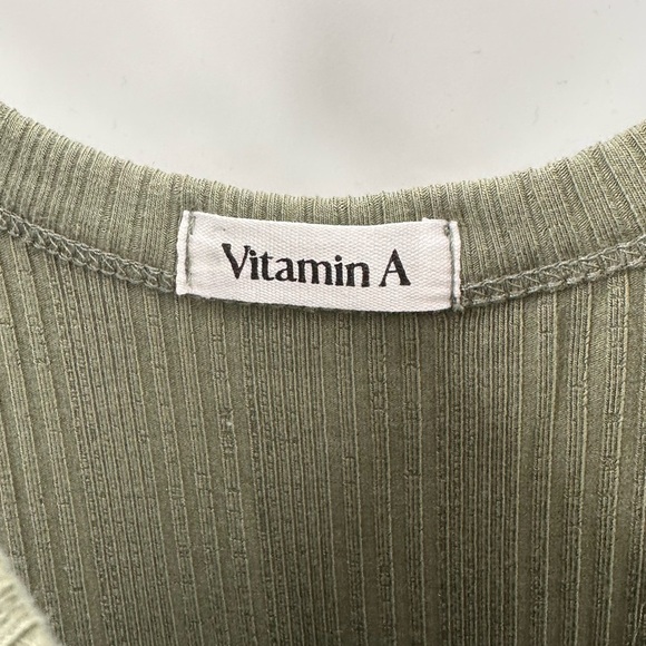 VITAMIN A West Bodycon Midi Dress in Agave Green Size Small - Picture 2 of 3